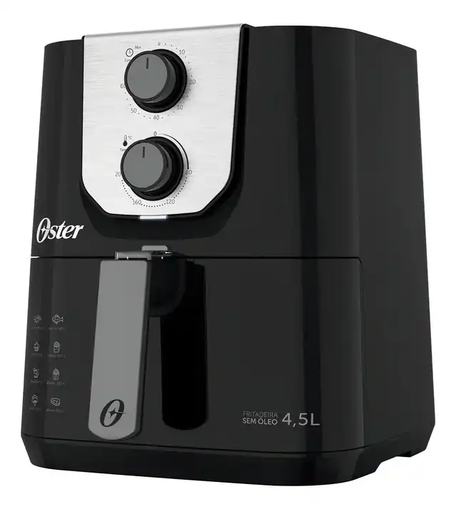 Review da Air Fryer Oster Black Perform 4,5L OFRT510 com capacidade, desempenho, pontos de atenção e perfil ideal de uso.