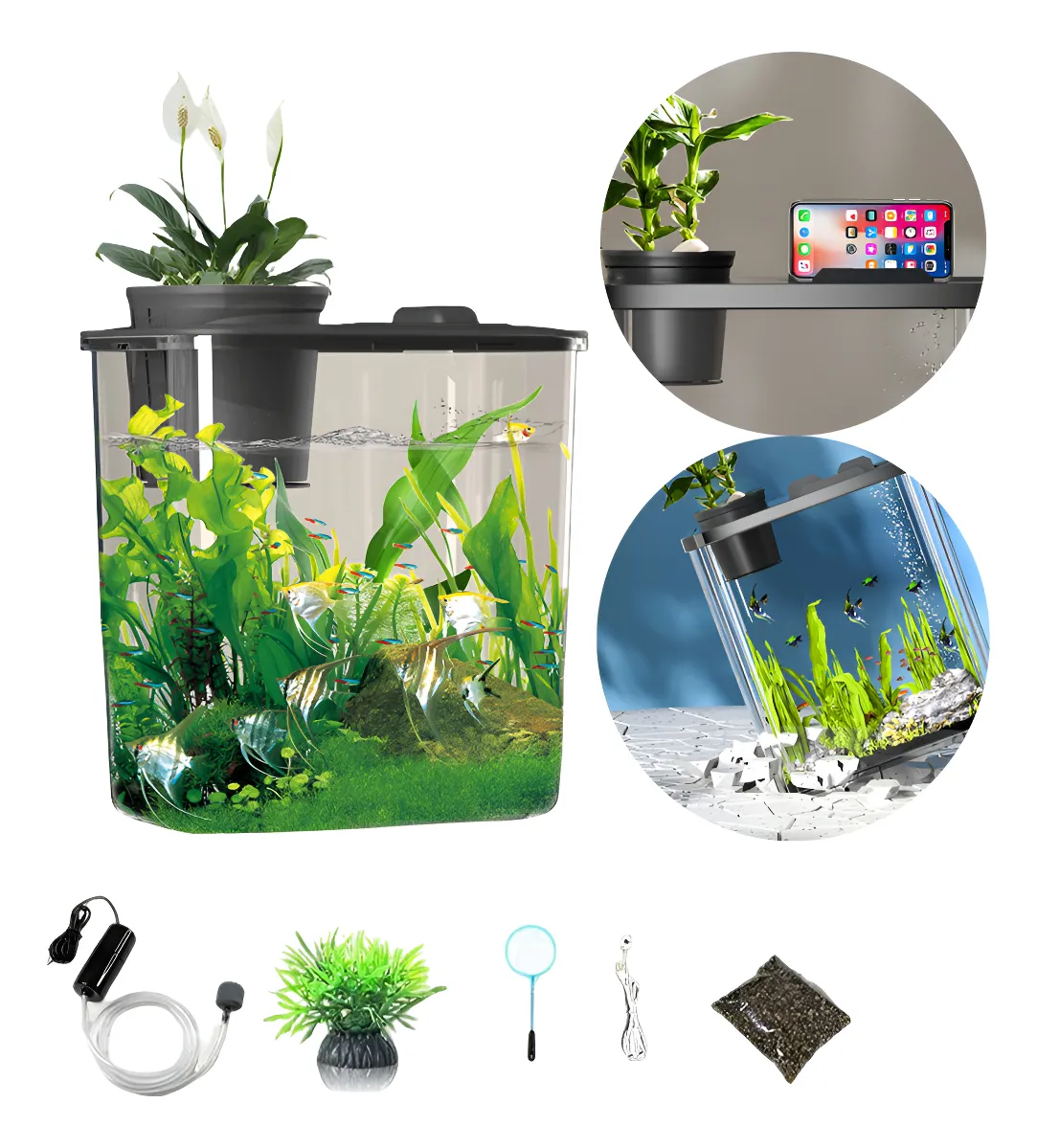 A clear review of the 27x15x23cm 9L Betta aquarium with LED and air pump, covering setup, daily use, limits, and who it suits best.