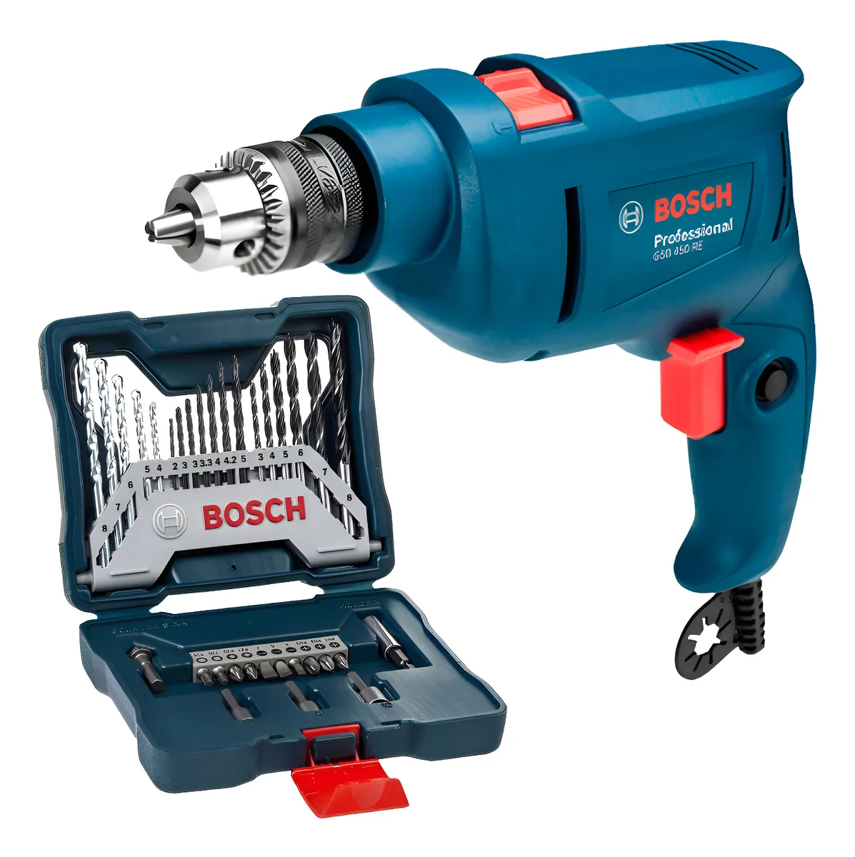 Review da Bosch GSB 450 RE com kit X-Line 33 peças, com pontos fortes, limites, desempenho e perfil de uso ideal.