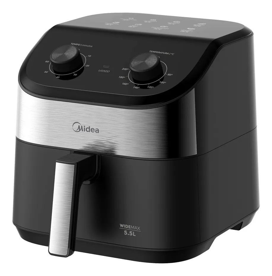 Review da Air Fryer Midea Widemax 5,5L: veja capacidade, potência, uso diário, pontos de atenção e para qual rotina ela faz sentido.