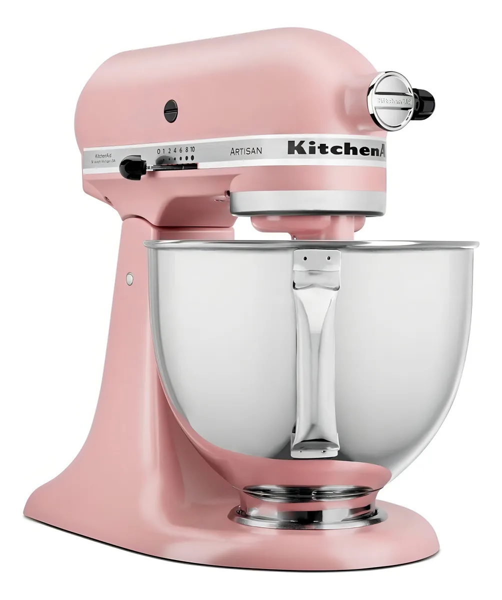Review da batedeira KitchenAid Artisan KEA33 Dried Rose: veja desempenho, capacidade, acessórios, pontos de atenção e perfil ideal de uso.