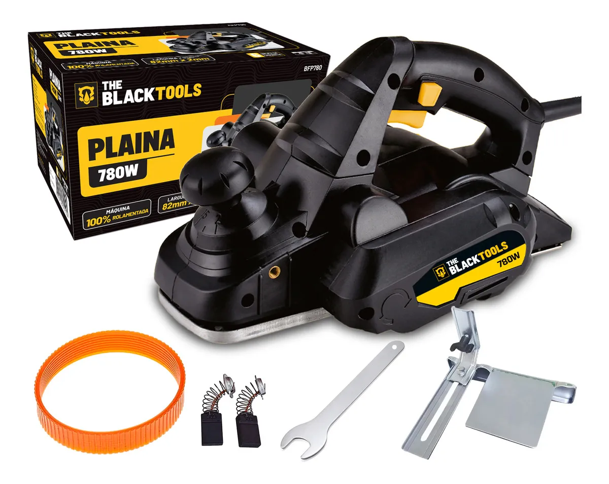 Review da plaina elétrica The Black Tools BFP780: veja usos, potência, corte, vantagens, cuidados e para quem ela faz mais sentido.