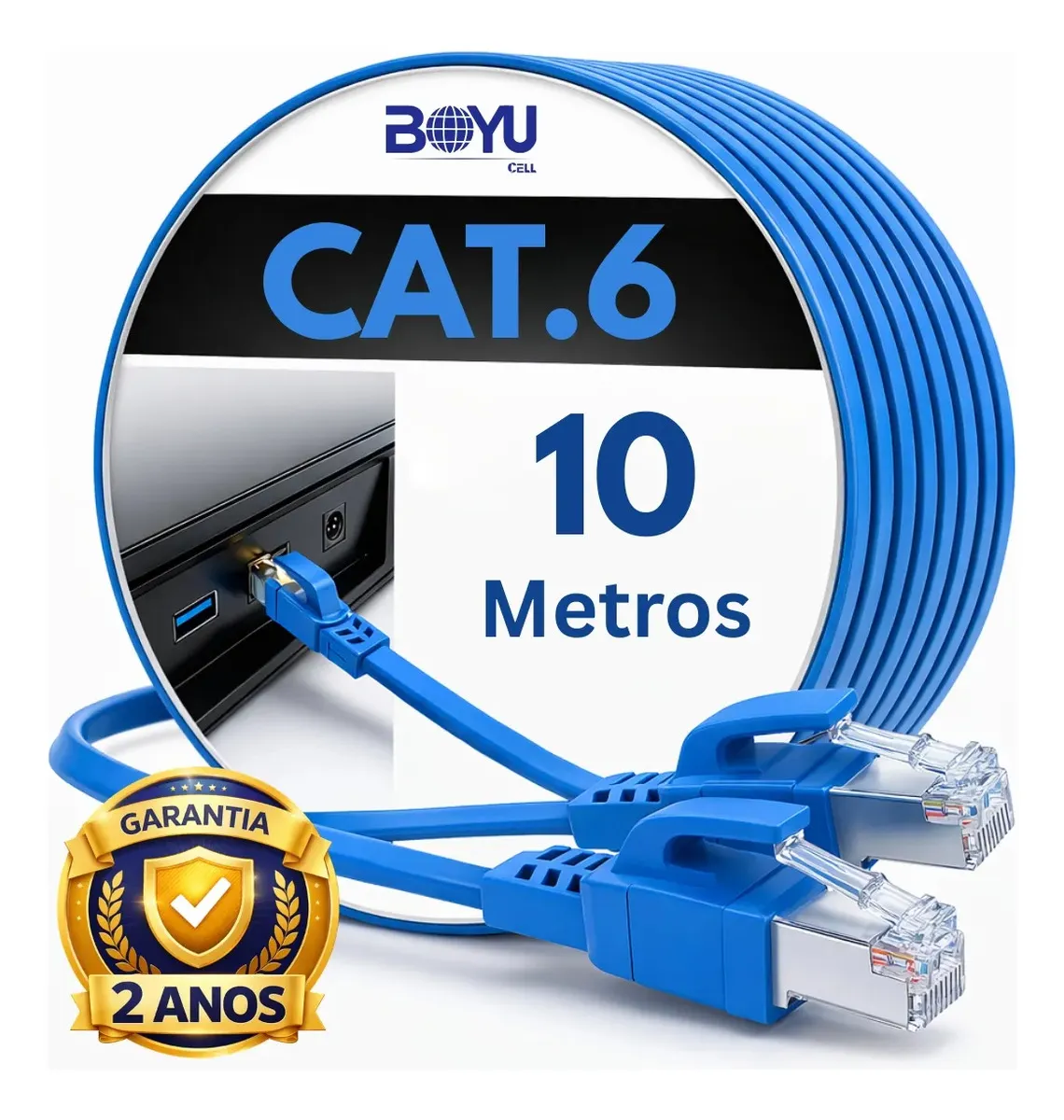 Review do cabo de rede Cat6 10 metros Boyu Cell: veja quando faz sentido, pontos de atenção e perfil ideal de uso.